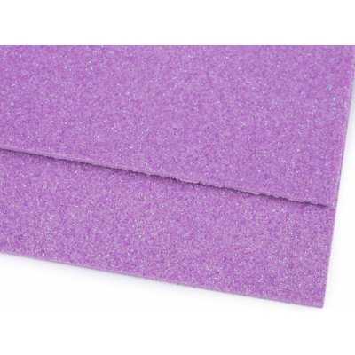Pěnová guma Moosgummi 20x30cm, 750861 jednobarevná 18 fialová lila, tloušťka 1,9mm, s glitry