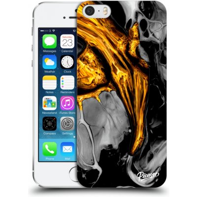 Pouzdro Picasee silikonové Apple iPhone 5/5S/SE - Black Gold čiré – Zbozi.Blesk.cz
