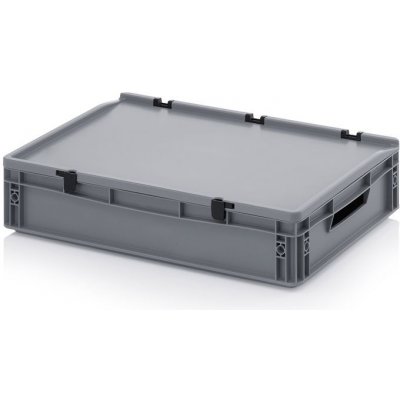 TBA Plastová Euro přepravka 600 x 400 x 120 cmmm s víkem – Zboží Dáma