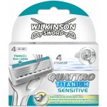 Wilkinson Sword Quattro Titanium Sensitive 4 ks – Sleviste.cz