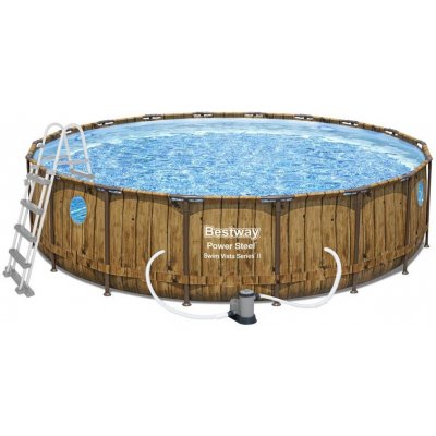 Bestway Power Steel Wood Swim Vista 5,49 x 1,22 m 56977 – Zboží Dáma