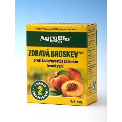 AgroBio Zdravá broskev Plus Champion 50 WG 2 x 20 g + Harmonie Železo 30 ml – Zboží Mobilmania