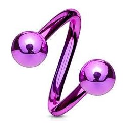 Šperky4U piercing spirála fialová SP1001A-16115