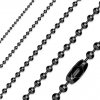 Řetízky Šperky4U Kuličkový řetízek černý OPE1032-024-70
