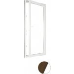 Aluplast jednokřídlové balkonové dveře Ořech/bílá 80 x 220 cm Pravé Trojsklo Ug 0,7 – Hledejceny.cz