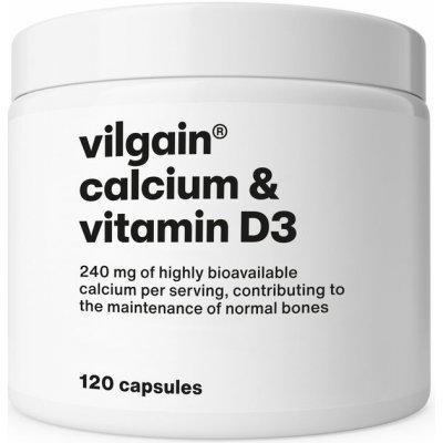Vilgain Vápník + Vitamin D3 120 kapslí – Hledejceny.cz