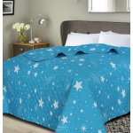 Textilomanie Přehoz na postel NOČNÍ OBLOHA DIAMOND, tyrkysový 220 x 240 cm – Zboží Mobilmania