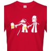 Pánské Tričko Bezvatriko Vtipné tričko Homer Pulp Fiction červená