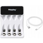 Verk 02056 Nabíječka na baterie AA/AAA s USB-C se 4 sloty – Zbozi.Blesk.cz