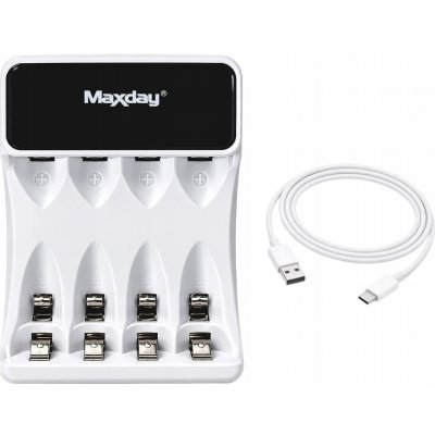 Verk 02056 Nabíječka na baterie AA/AAA s USB-C se 4 sloty – Zbozi.Blesk.cz