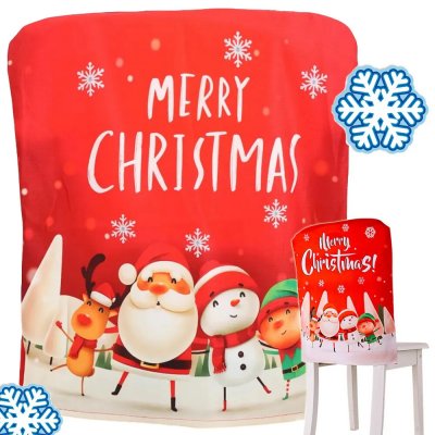 Verk 26267 Vánoční potah na židli Merry Christmas, červený vz.1 – Hledejceny.cz