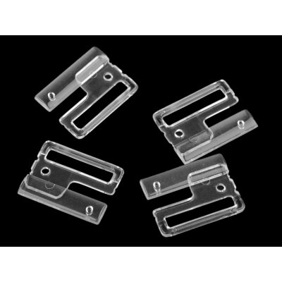 Plavkové zapínání šíře 25 mm plastové - transparent (100 pár) – Zboží Dáma