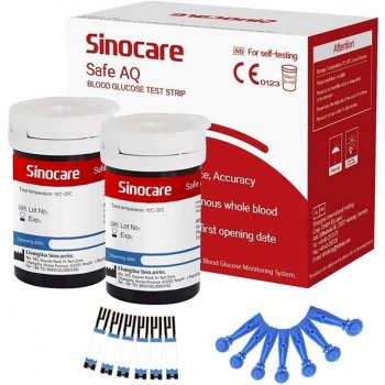 Sinocare Safe AQ Smart Set 50 náhradních proužků + 50 lancet
