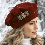 Krumlovanka dámský baret W-0106/144M vínový – Hledejceny.cz