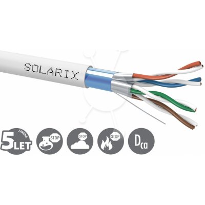 Solarix SXKD-6A-FFTP-LSOH CAT6A FFTP Dca s2 d2 a1, 500m, šedý – Zboží Živě