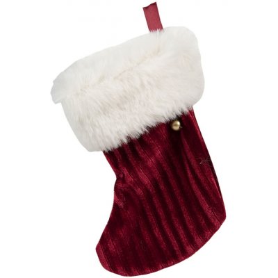 Clayre & Eef Dekorace červená vánoční punčocha - 10*1*13 cm – Hledejceny.cz