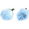 Květina Prima-obchod Umělý květ růže Ø2 cm, barva 6 modrá sv.