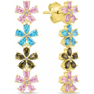 Brilio Silver náušnice EA1033YRBW – Zboží Dáma