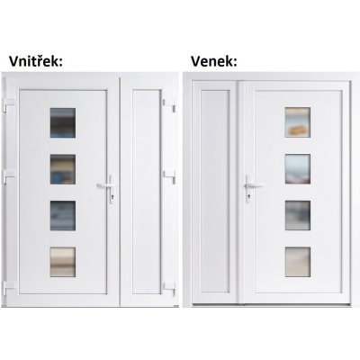 Soft Dvoukřídlé vchodové 010+Panel Plný Bílá/bílá levé 130 x 200 cm – Hledejceny.cz
