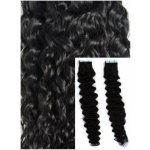 Kudrnaté vlasy k prodloužení tape in 60 cm 40 ks ČERNÉ – Zbozi.Blesk.cz