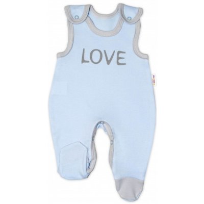 Baby Nellys Kojenecké bavlněné dupačky Baby Nellys Love bílé – Zboží Mobilmania