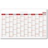 Kalendář Nástěnný Plánovací mapa SK s očky na zavěšení 80x100 cm červená 2024