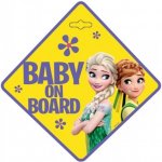 Seven Informační cedulka na přísavku dítě v autě "Baby on board" Frozen