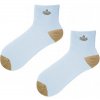 Noviti SB 028 W 01 zlatá lilie dámské ponožky bílé