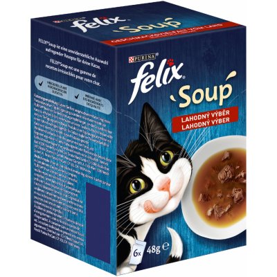Felix Soup Hovězí, kuře, jehně 6 x 48 g – Hledejceny.cz