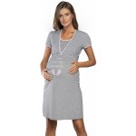 Italian Fashion Carlina dámská těhotenská noční košile šedá – Zboží Dáma