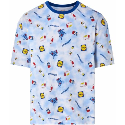 Pánské oversize triko s BIO bavlnou LIDL světle modrá – Hledejceny.cz