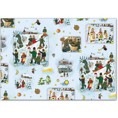 Balící papír vánoční role klasik LADA 5x100x70 – Zboží Dáma