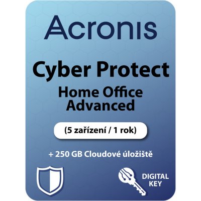 Acronis Cyber Protect Home Office Advanced 5 lic. 1 rok + 250 GB Cloudové úložiště (ACPHOE5-1-205) – Zboží Mobilmania