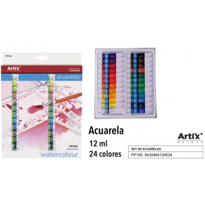 Artix Sada akvarelových barev Madrid Papel 24x12ml