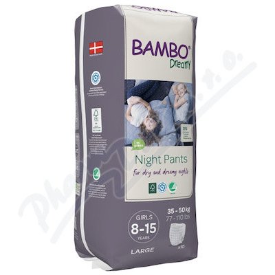 Bambo Dreamy Night Pants 8-15let Girl 35-50kg 10ks