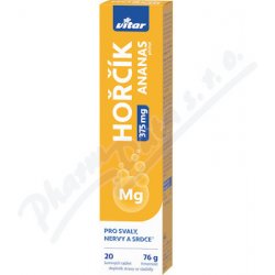 Vitar Hořčík ananas 375 mg 20 tablet