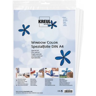 Kreul Fólie pro barvy na sklo 3 listy A4 – Zboží Dáma Kreul Fólie pro barvy na sklo 3 listy A4 – Zboží Dáma
