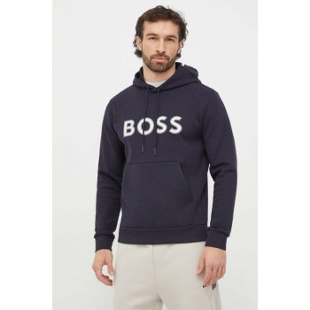 Boss Green tmavomodrá s kapucí s potiskem 50504750