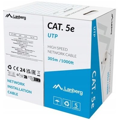 Lanberg LCU5-15CC-0305-S LAN CAT.5E, 305m, černý – Zbozi.Blesk.cz