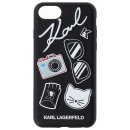 Pouzdro Karl Lagerfeld Pins Hard Case iPhone 7/8 černé KLHCI8PIN