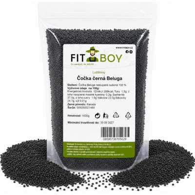 Fitboy Čočka černá Beluga 1 kg – Sleviste.cz