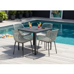 Nábytek Texim Elegantní zahradní set - Viking M + 4x křeslo GABY šedé – Hledejceny.cz