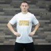 Pánské Tričko Nike pánské tričko Weightlifting Big Swoosh bílé zlaté
