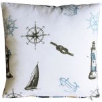 Sea Club Polštář maják potištěná bavlna s polyesterovou výplní 40x40 3652 – Hledejceny.cz