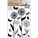 Anděl 10188 Samolepky na zeď květiny s glitry 41 x 29 cm – Zboží Dáma