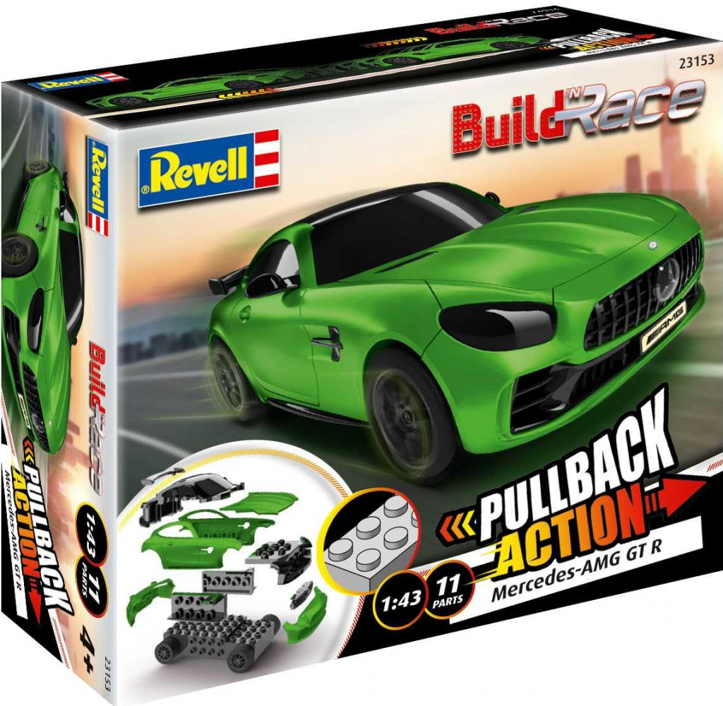 Revell Build n Race auto 23153 Mercedes-AMG GT R zelený 1:43