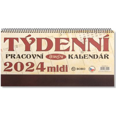 Pracovní Retro midi týdenní stolní 2024