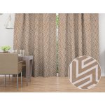 Biante Dekorační závěs Agata AG-002 Světle hnědý - šířka 270 cm 270x180 cm – Zboží Mobilmania
