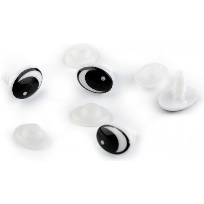 Oči s pojistkou 11x15 mm - černá (4 sada) – Sleviste.cz