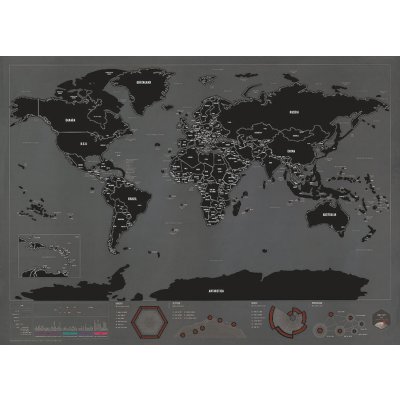Stírací mapa světa Black – Hledejceny.cz